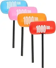 PHENOFICE 4pcs Inflatable Mallet Large Hammer for Birthday Halloween Theme Parties Blowing Up Hammers for Fun Cosplay Decor Convenient Storage Reusable