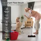 Rubber Broom with Squeegee Efficient Carpet Rake Broom with Adjustable MaenT