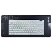 Logitech G PRO X TKL RAPID RGB Wired Mechanical Gaming Keyboard with Magnetic Analog Switches - White (920-013243)
