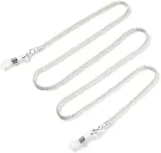 [Generic] Thick Electroplated Metal Eyeglass Chain - Extended Length Colorfast Glasses Rope for Women & Men