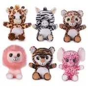 7" Plush Toys Set Stuffed Animals Bundle of Multicolored Forest Animals 7"