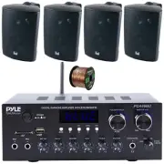 Pyle PDA69BU Bluetooth MP3/SD Home Amplifier Receiver, 4x 4" 200W Max Speakers