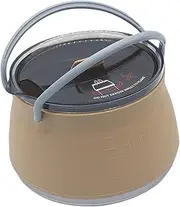 koolsoo Portable Compact Collapsible Camping Cooking Pot Travel Hiking Foldable Boiling Water Kettle Coffee and Tea Pot Teapot Cookware
