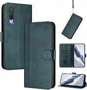 Compatible with Samsung Galaxy A70 A705FN Flip Kickstand Case Cover,Compatible with Samsung Galaxy A70s Magnetic Closure Wallet case Green
