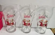 Vintage 1997 Happy Holidays Santa Coca-Cola Glasses Libby set of 3