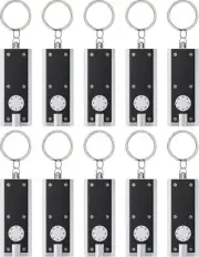 Uniclife 10 Pack Mini LED Keychain Flashlight 12 Lumen 10 Pack, Black