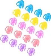DECOMELODY Mini Nail Art Palette 20pcs Ring Trays Nail Polish Holder Tray Gel Polish Mixing Palette Manicure Tool Set