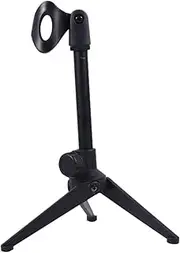 EPIGEIST Microphone Desktop Stand Liftable Triangle Rack for Singing Recording and Online Meetings Durable Black Plastic Design