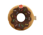 Paws & Claws FAST FOOD BROWN MEGA DONUT SQUEAKER