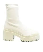 round-head short boots 39 White