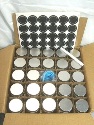 24 Pack 4oz Clear Glass Mason Spice Jars Bottles with Lid