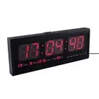 Digital Wall Clock LED Time Calendar Temperature Desk Table Clocks Home A