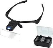PLAFOPE 1Pc Forehead Amplifier LED Grafting Eyelash Lamp Magnification Light for Home and Shop Use Easy Wear Design with Elastic Headband for Eyelash Extension