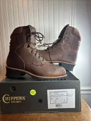 Chippewa 8" Waterproof Insulated Steel Toe Men's Logger Boot 11M US STYLE 75323