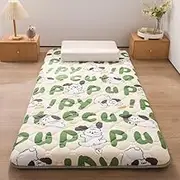Japanese Floor Mattresses - Single and Double, Comfortable and Breathable, Roll Up and Fold, Portable Sleeping Pad for Floor, Guest Bed and Sofa.(4,90x200cm)