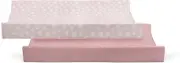 Nordic Waterproof Change Mat Cover, 48 X 82 Cm Size, Dusty Berry/Rose (Pack of 2