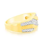 1 Carat Luminesce Lab Grown Diamond Gents Ring in 9ct Yellow Gold, U