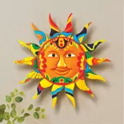 Vibrantly Colorful Smiling Sun Wall Sculptures Vibrantly Summer Colors Sun Art
