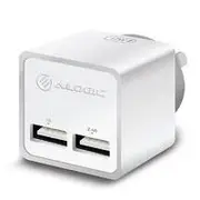 Alogic 2 Port USB Mini Wall Charger - White