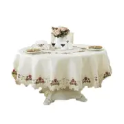 Catzon Floral Printed Resistant Tablecloth For Restaurant-Round