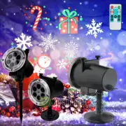 Christmas Snowflake LED Laser Light Projector In/Outdoor Snowfall Xmas Room Lamp