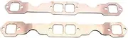 2 pcs/set SHLPDFM Reusable SBC Rectangle Port Copper Header Exhaust Gaskets Fits for all SB Chevy 283 327 350 383 400 engines