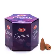 Hem Opium Backflow Incense Cones - Pack Of 40