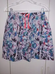 CREWCUTS GIRL'S COLORFUL COTTON PULL-ON SKIRT W/BRIGHT FRONT TIE-16-NWT-CUTE