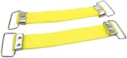 1 Pair Motorcycle Battery Tray Strap Band Rubber Tie Down Hook End With (Yellow)