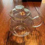 Primula Glass Teapot With Lid And 8 Primula Flowering Tea Flowers