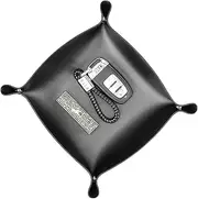 [Generic] Leather Catchall - Tabletop Storage Basket | Multifunctional Organizer Suitable for Headphone Coin