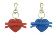Escada Sport Women's "LOVE" Heart & Bow Leather KeyChain Fob