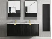 1500mm Otti Marlo Vanity Wall Hung Cabinet and Shaving Cabinet Tall Boy