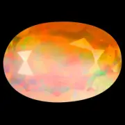 1.26 ct Mesmerizing Oval (10 x 7 mm) Un-Heated Ethiopia Rainbow Opal Gemstone