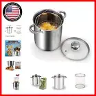 304 Stainless Steel Deep Fryer Pot with Mesh Basket for Perfect Tempura & More