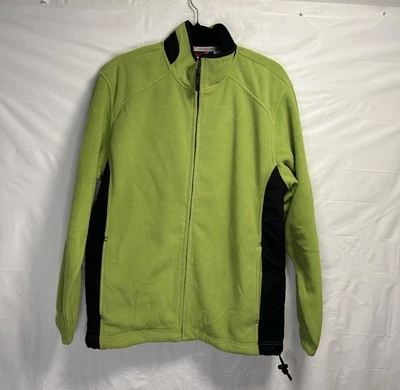 New Izod Performance X Micro Fleece Jacket Men’s Medium Green Full Zip Golf
