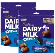 Cadbury Dairy Milk Oreo Chocolate Sharing Pack 159.5g x 2 Pack , Free Shipping