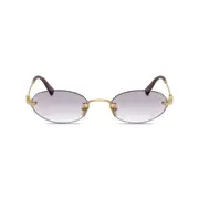[Miu Miu] Miu Miu Round-frame Sunglasses ONE SIZE GOLD