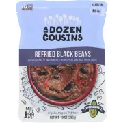 A Dozen Cousins Refried Black Beans 10 Oz