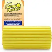 Scrub Daddy Damp Duster - Ideal for Blinds, Vents, Baseboards & More - Traps Dust & Dirt Easily - Rinse & Reuse - Yellow