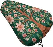 Bicycle Seat Cover Green Tree of Life Printed Bike Covers Bike Cushion Seat Protector with Drawstring for Most Bikes