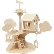 Marabu Wooden DIY Jigsaw 3D Puzzle - Tree House