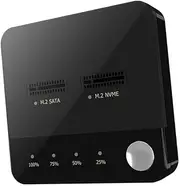 MagiDeal M.2 SATA M.2 NVMe Duplicator 2 Bay Offline Clone Docking Station High Efficient Double Disk Bit Hard Disk Cloning Plug and Play