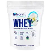 Leanfit Naturals Whey Protein Concentrate And Isolate Vanilla 2kg