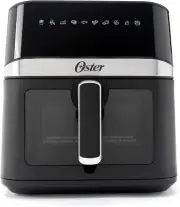 Freidora de aire digital Oster de 6 cuartos, freidora de aire grande con ventana