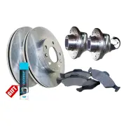 Front Wheel Bearing Hub Assembly + Brake Rotor Pad Kit for Holden Vectra CD ZC