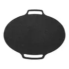 10X(35cm Thick Cast Iron Frying Pan Flat Pancake Griddle Non-Stick Bbq4986