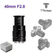 TTArtisan 40mm F2.8 APS-C Macro Lens for Sony Fuji Canon M43 Nikon Leica Mount