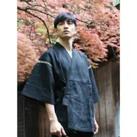 在飛比找ETMall東森購物網優惠-夏季 日式家居服日本男士和服甚平系帶純棉短袖睡衣套裝溫泉汗蒸