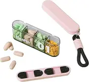 Pill Box - Pill Storage Case | Medicine Container Holder with Multi-compartment for Medication Management at Home Daily Use Vacation Trip Work